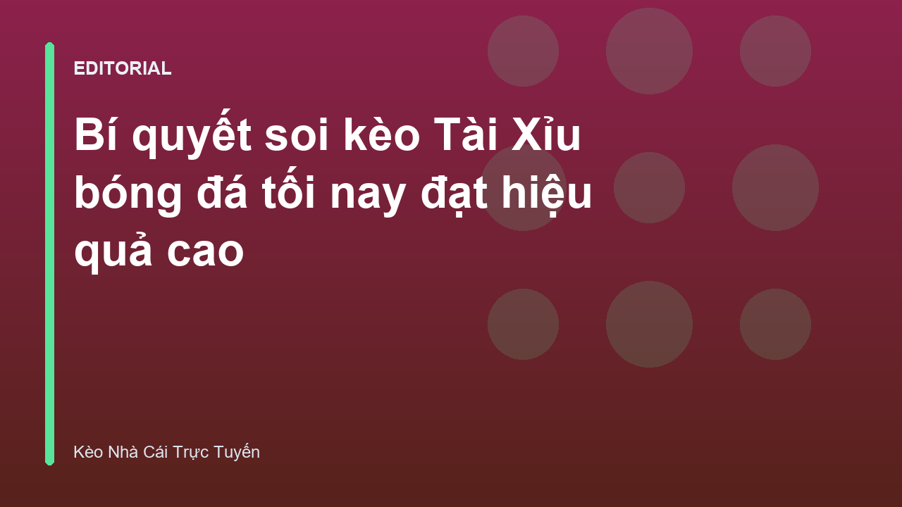 Phân tích kèo tài xỉu bóng đá